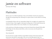 Tablet Screenshot of jamieonsoftware.com